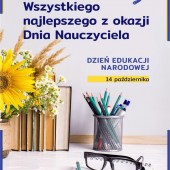 Plakat z życzeniami z okazji Dnia Nauczyciela