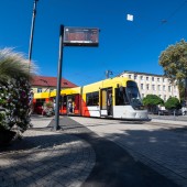 tramwaj na pl. Kilińskiego w Zgierzu