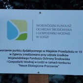 tablica informacyjna o zrealizowanym projekcie