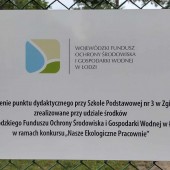 tablica informacyjna o zrealizowanym projekcie