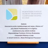 tablica informacyjna o zrealizowanym projekcie