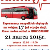 Honorowe oddawanie krwi plakat