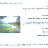Z cyklu "Spotkania z poezją" plakat