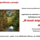 "Spotkania z poezją" plakat