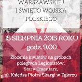 95. rocznica Bitwy Warszawskiej i Święto Wojska Polskiego plakat