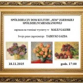 plakat do wystawy "Małe obrazki domowe"