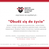 Plakat promujący wykład