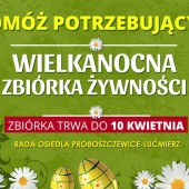 Plakat promujący zbiórkę żywności