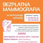 Plakat informacyjny o mammografii