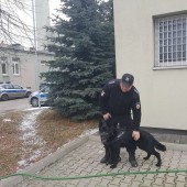 Policjant z psem - fot. Komenda Powiatowa Policji w Zgierzu