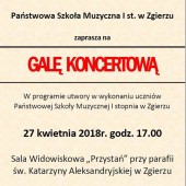 Plakat promujący koncert