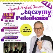 Plakat promujący Zgierski Piknik Seniora "Łączymy Pokolenia"