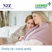 Plakat informujący o terminie badania