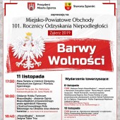 Plakat z programem obchodów Święta Niepodległości