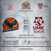 Plakat promujący mecz koszykówki