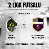 Plakat promujący mecz futsalu