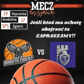 Plakat promujący mecz koszykówki