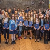 Tegoroczni stypendyści Funduszu Wspomagania Zdolnych Uczniów Gimnazjów w Zgierzu