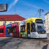 tramwaj na pl. Kilińskiego w Zgierzu