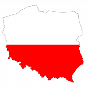 Kontur Polski biało-czerwony
