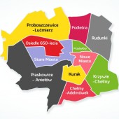 Mapka osiedli w Zgierzu