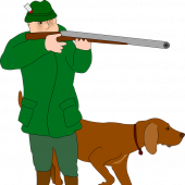 Myśliwy z psem - grafika pixabay.com (domena publiczna)