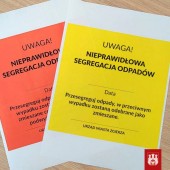 Żółte i czerwone kartki za nieprawidłową segregację odpadów