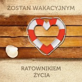 Plakat promujący akcję oddawania krwi podczas wakacji